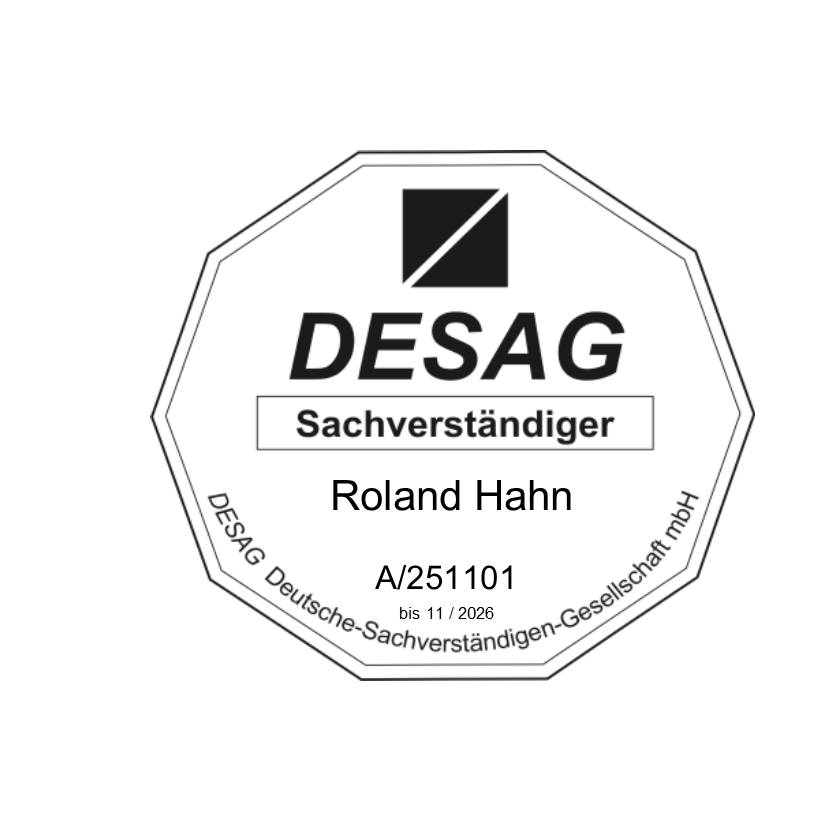 DESAG Sachverständigen-Stempel Roland Hahn