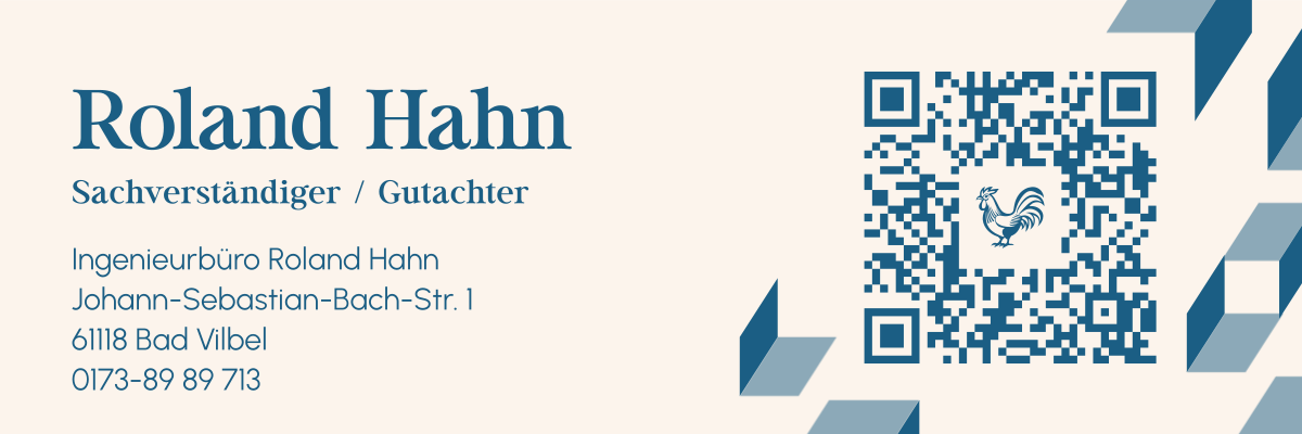 Visitenkarte Roland Hahn mit QR-Code